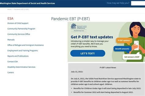 washington ebt login